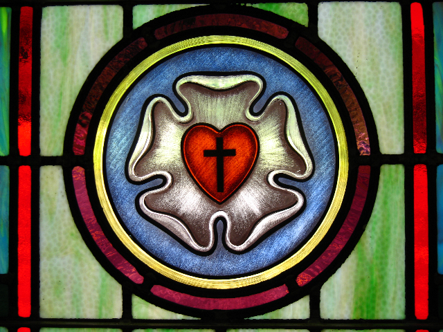 Luther's Seal in stained glass